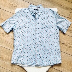 Benson Hula Tropical Blue Patterned Shirt